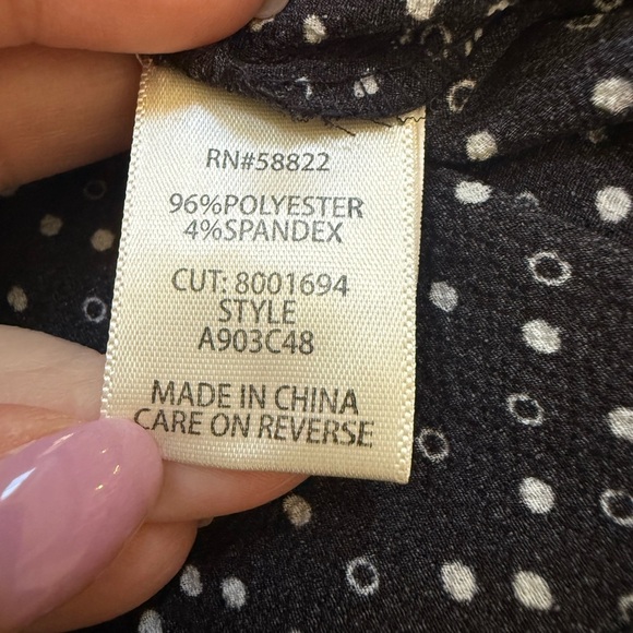 MAX STUDIO Black White Polka Dot Ruffle Sleeve Jumpsuit Wide Leg Cropped - Picture 10 of 12